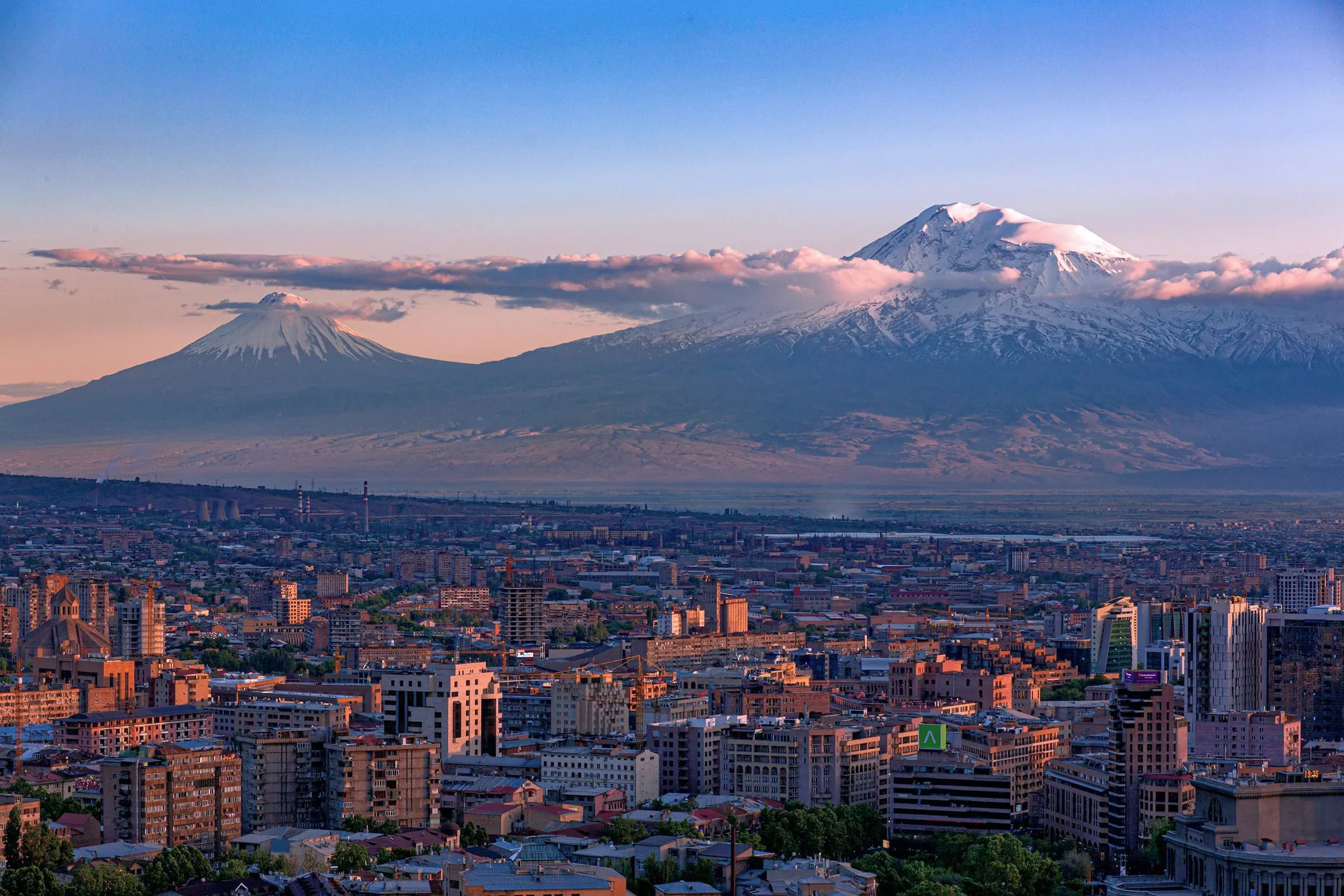 Yerevan cityscape with Mt. Ararat